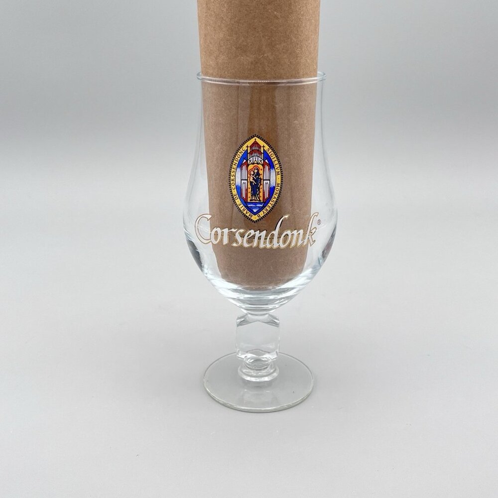 Corsendonk Brewing Logo 0.33L Tulip Shape Stemmed Beer Glass Belgium